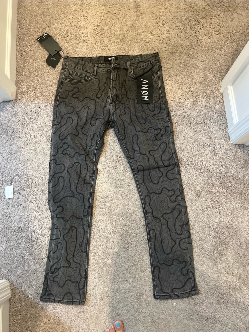 ANOM Designer Pattern Jeans Men’s Size 36 Brand New